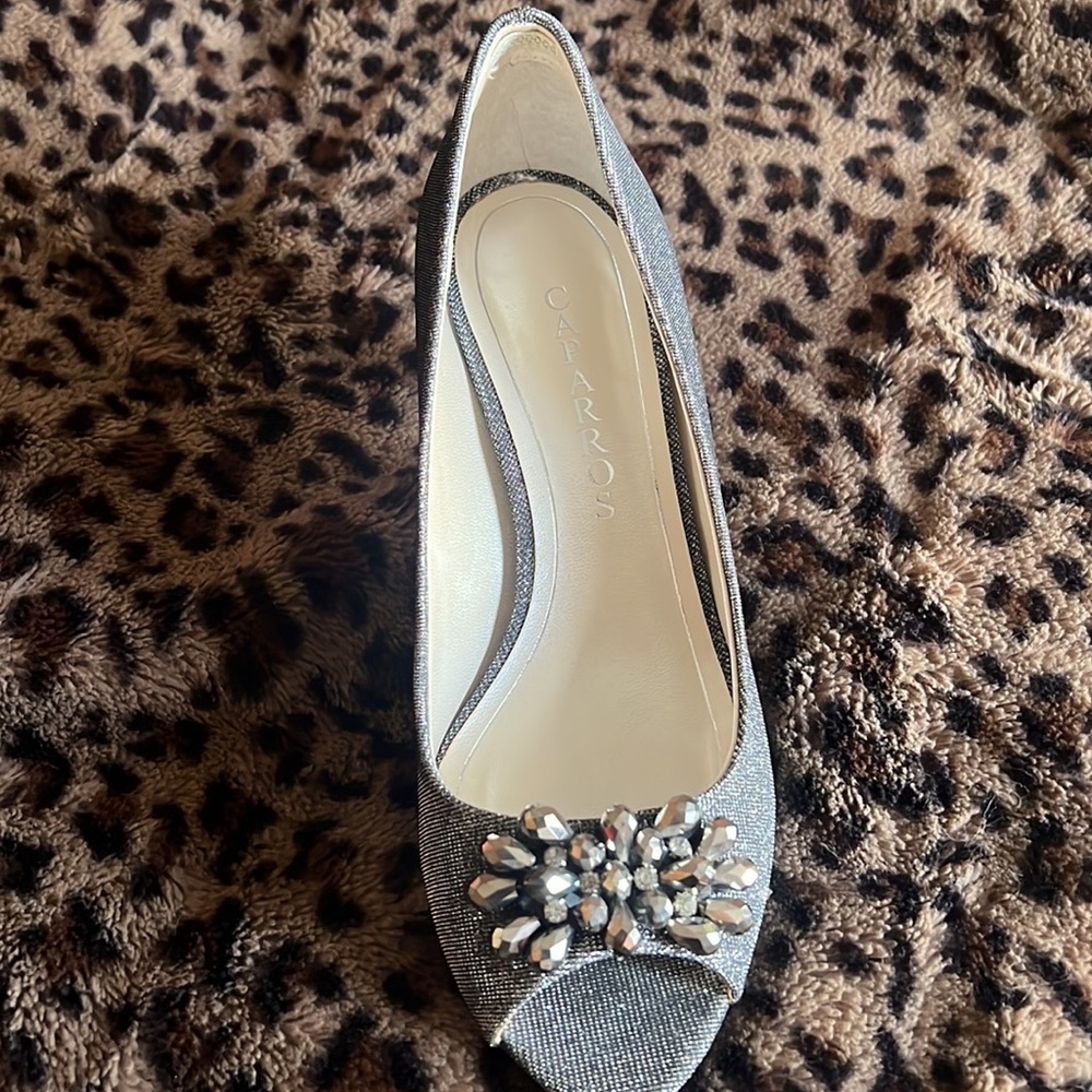2 1/2 Caparros High Heel . Marissa Mercury Glimmer. Special shoe for date night.